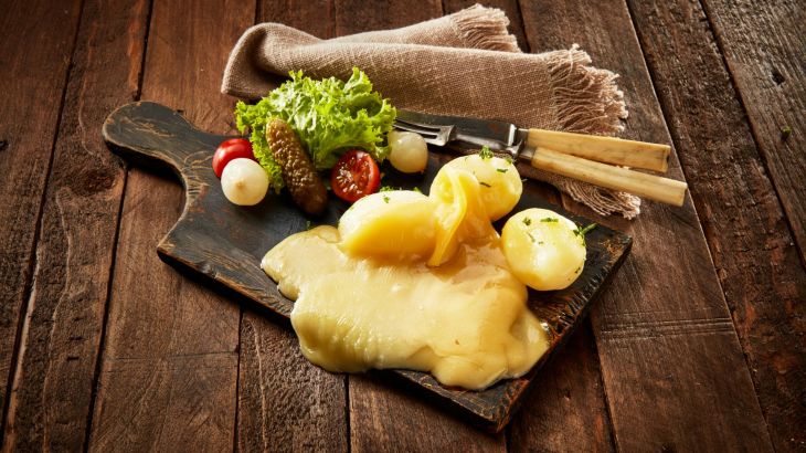 Raclette mit Kartoffeln